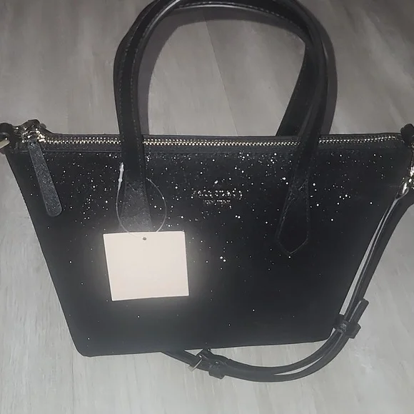 Kate Spade Joeley Black Glimmer Small Satchel and Cardholder - Picture 6 of 13